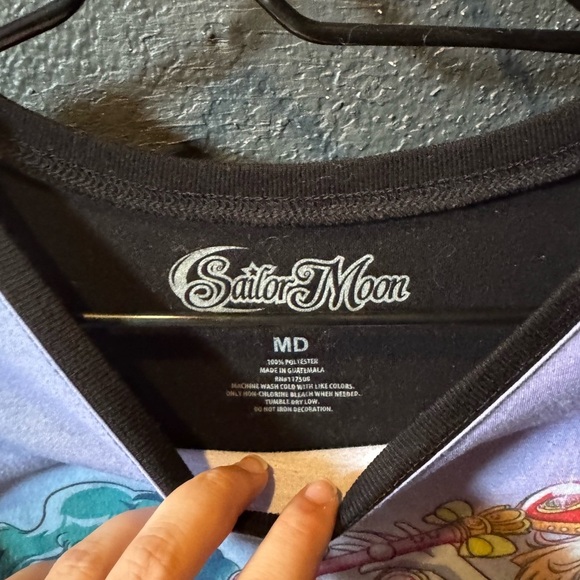 Sailor Moon Blue and Black Anime Graphic Tank Top - Picture 2 of 3